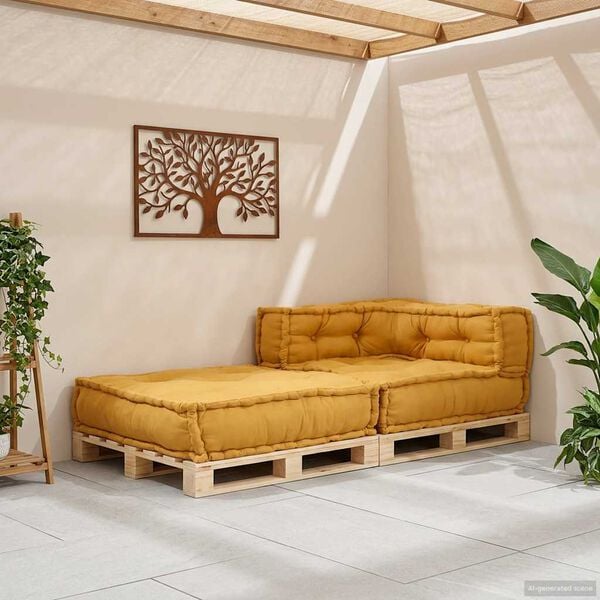 vidaXL Modulares Sofaelement Gelb 70x70x54 cm Stoff