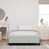 vidaXL Boxspringbett mit Matratze Hellgrau 120 x 220 cm Stoff