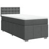 vidaXL Boxspringbett mit Matratze Dunkelgrau 100x200 cm Stoff