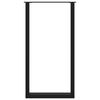 vidaXL Bartischbeine U-Form 2 Stk. Schwarz 60x(110-111) cm Stahl