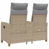vidaXL Liegebank mit Tisch Beige und Hellgrau 126 x 65 x 112 cm