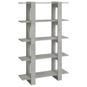 vidaXL B&uuml;cherregal/Raumteiler Betongrau 100x30x160 cm