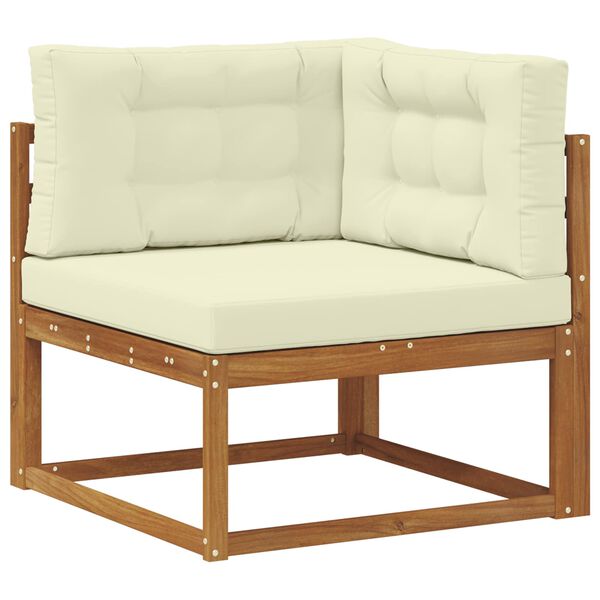 vidaXL Outdoor-Sofagarnitur mit Kissen 10 pcs Natur und Creme