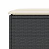 vidaXL 5-tlg. Gartenbar-Set mit Kissen Schwarz Poly Rattan