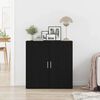 vidaXL Sideboard Schwarz Eichen-Optik 79 x 38 x 80 cm Holzwerkstoff