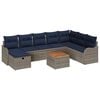 vidaXL Gartensofa-set 9 stk. Grau Poly-Rattan