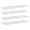 vidaXL B&uuml;cherregal-Bretter 4 Stk. Hochglanz-Wei&szlig; 60x20x1,5 cm