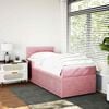vidaXL Boxspringbett mit Matratze Rosa 80x200 cm Samt