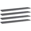 vidaXL B&uuml;cherregal-Bretter 4 Stk. Hochglanz-Grau 60x10x1,5 cm