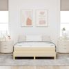 vidaXL Boxspringbett mit Matratze Creme 160 x 200 cm Stoff