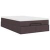 vidaXL Ottoman-Bett mit Matratze Dunkelbraun 120x200 cm Stoff