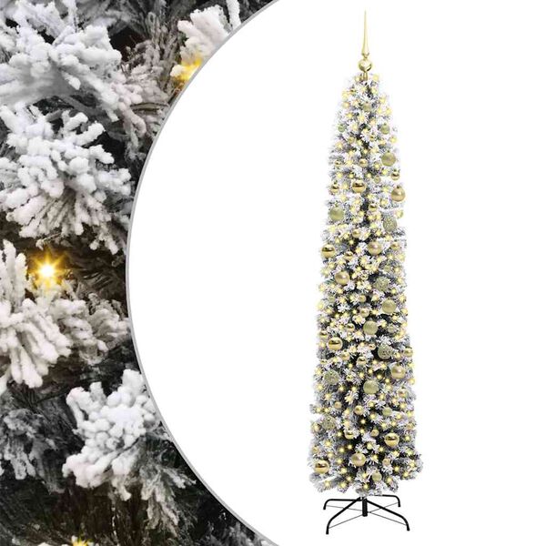 vidaXL K&uuml;nstlicher Weihnachtsbaum mit 300 LEDs mit St&auml;nder Gr&uuml;n 210 cm
