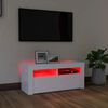 vidaXL TV-Schrank mit LED-Leuchten Wei&szlig; 90x35x40 cm