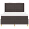 vidaXL Boxspringbett mit Matratze Dunkelbraun 140 x 190 cm Stoff