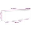 vidaXL Bad-Wandschrank Grau Sonoma 100x25x30 cm Holzwerkstoff