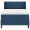 vidaXL Boxspringbett mit Matratze mit Kopfteil Blau 80 x 200 cm Stoff