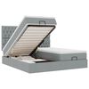vidaXL Ottoman-Bett mit Matratzen & LEDs Hellgrau 160x200 cm Stoff