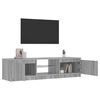 vidaXL TV-Schrank mit LED-Leuchten Grau Sonoma 140x40x36 cm
