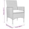 vidaXL 7-tlg. Garten-Essgruppe Poly Rattan und Hartglas Braun