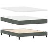 vidaXL Boxspringbett mit Matratze Dunkelgrau 200 x 140 cm Stoff