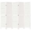 vidaXL 5-tlg. Raumteiler Wei&szlig; Massivholz Paulownia