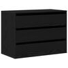 vidaXL Schubladenschrank 3-Schublade Schwarz 80 x 41 x 58 cm