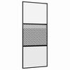 vidaXL Glast&uuml;r 90 x 2 x 205 cm Aluminium Schwarz