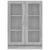 vidaXL Vitrinenschrank Grau Sonoma 82,5x30,5x115 cm Holzwerkstoff