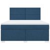 vidaXL Boxspringbett mit Matratze Blau 180x200 cm Stoff