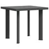 vidaXL Gartentisch Anthrazit 80x75x72 cm Kunststoff