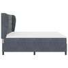 vidaXL Boxspringbett mit Matratze Dunkelgrau 200 x 200 cm Samt