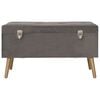 vidaXL Hocker mit Stauraum 3 Stk. Grau Samt