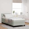 vidaXL Boxspringbett mit Matratze Hellgrau 100 x 200 cm Samt