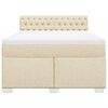 vidaXL Boxspringbett mit Matratze Creme 140x190 cm Stoff