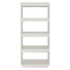 vidaXL Bücherregal/Raumteiler Weiß 60x35x135 cm Massivholz Kiefer