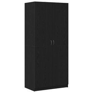 vidaXL Kleiderschrank Schwarz Eichen-Optik 90 x 52 x 200 cm