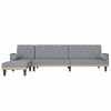 vidaXL Schlafsofa in L-Form Hellgrau 260x140x70 cm Stoff