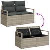 vidaXL Gartensofa-set mit Kissen 8 pcs Hellgrau Poly-Rattan