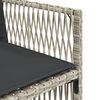 vidaXL 5-tlg. Garten-Essgruppe mit Kissen Hellgrau Poly Rattan