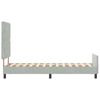 vidaXL Boxspringbett mit Kopfteil Hellgrau 80 x 200 cm Samt
