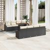 vidaXL Garten Essgruppe mit Kissen 9 pcs Schwarz und Creme