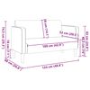 vidaXL Zweisitzer-Sofa Creme 109 cm Cordstoff