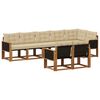 vidaXL Outdoor-Sofagarnitur mit Kissen 8 pcs Natur und Beige