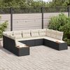 vidaXL Gartensofa-set mit Kissen 5 pcs Schwarz und Creme Polyrattan