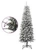 vidaXL K&uuml;nstlicher Weihnachtsbaum Schlank mit Schnee 150 cm PVC & PE