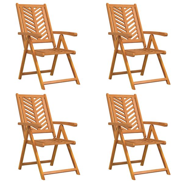 vidaXL Recliner 4 pcs Braun 57 x 71 x 90cm Holz