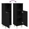 vidaXL Badezimmerschrank mit T&uuml;r Schwarz Eichen-Optik 30 x 30 x 95 cm