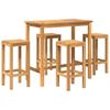 vidaXL Outdoor Bar Set 5 pcs Unbehandelt Massivholz Teak