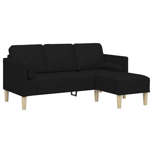 vidaXL Sofa Set Schwarz 173 x 131 x 67 cm Stoff