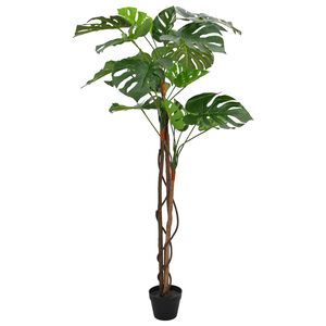 vidaXL K&uuml;nstliche Monstera Pflanze Gr&uuml;n 94 x 18 x 170 cm